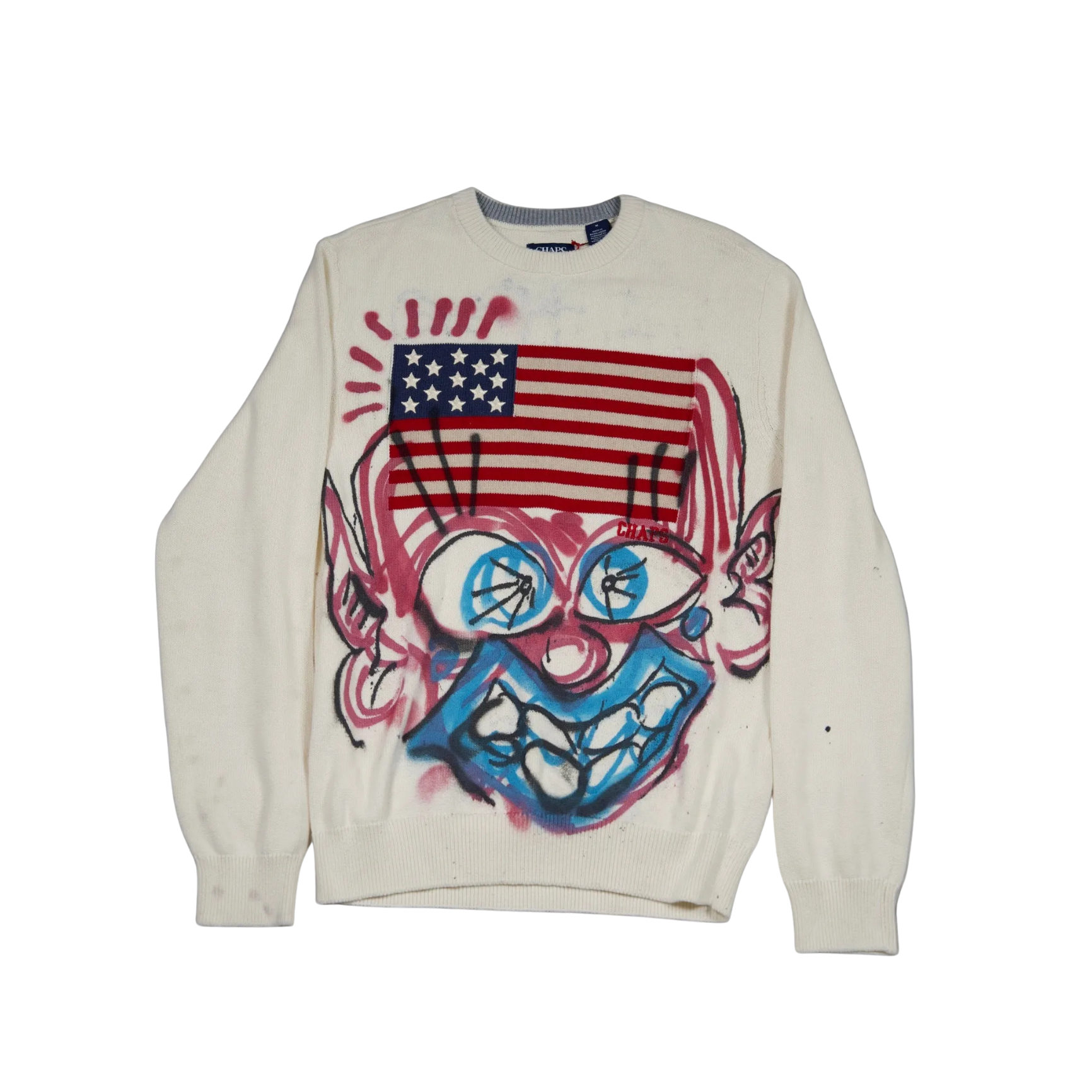“what happened to u.s.a?” HEMS knit sweater